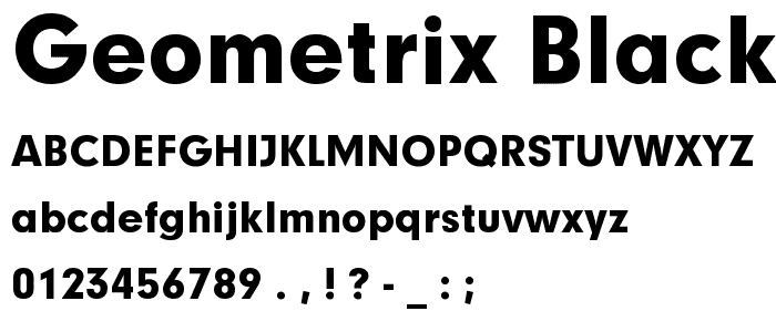 Geometrix Black font